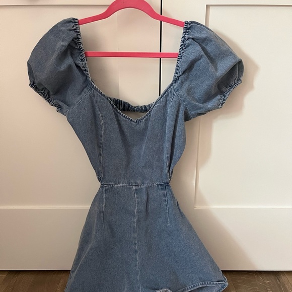 Lulus jean backless romper - Picture 3 of 3